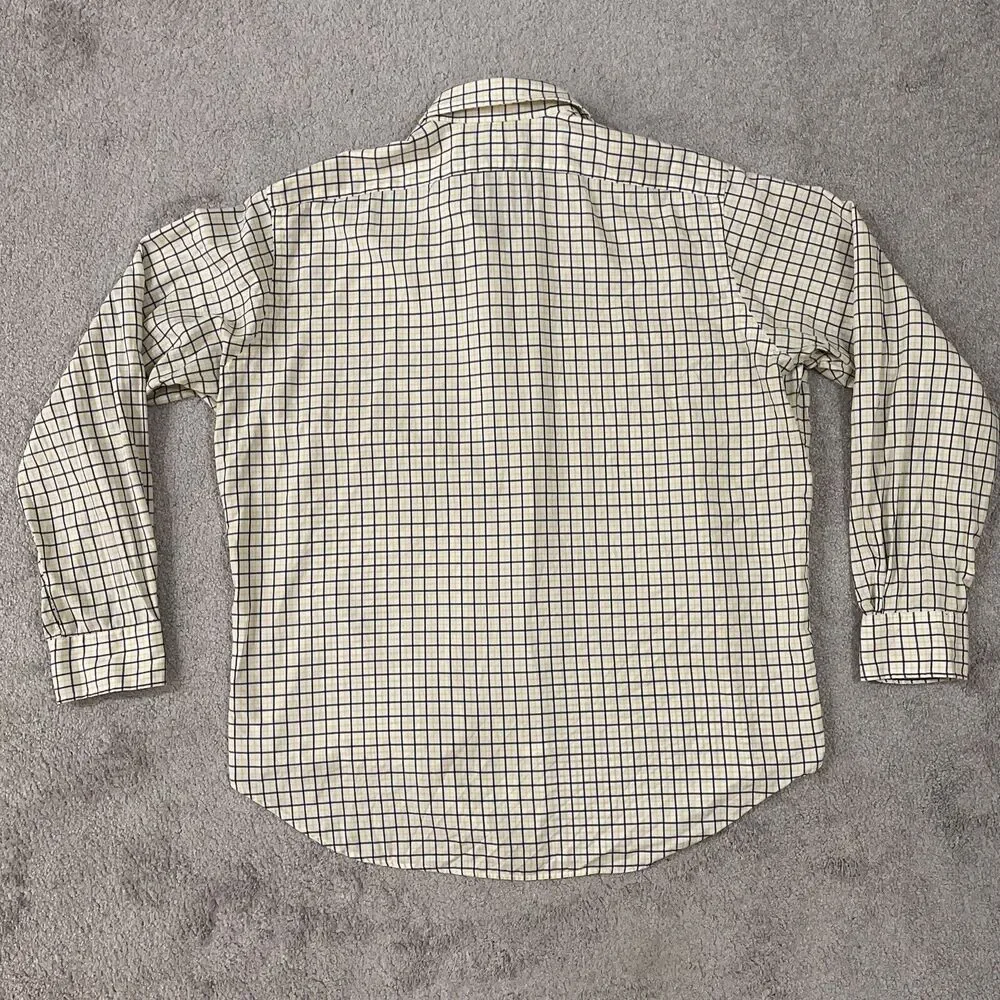 Polo Ralph Lauren Button Up Shirt Mens Extra Large Plaid 100%‎ Cotton Yellow
